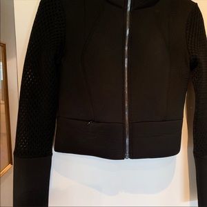 Alo Crop Sweat Bomber Jacket